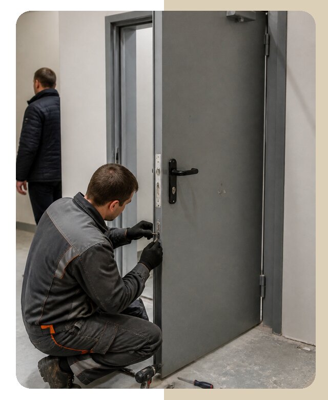 Ремонт противопожарной двери в Карасуке по цене 6602 р. | Дверной